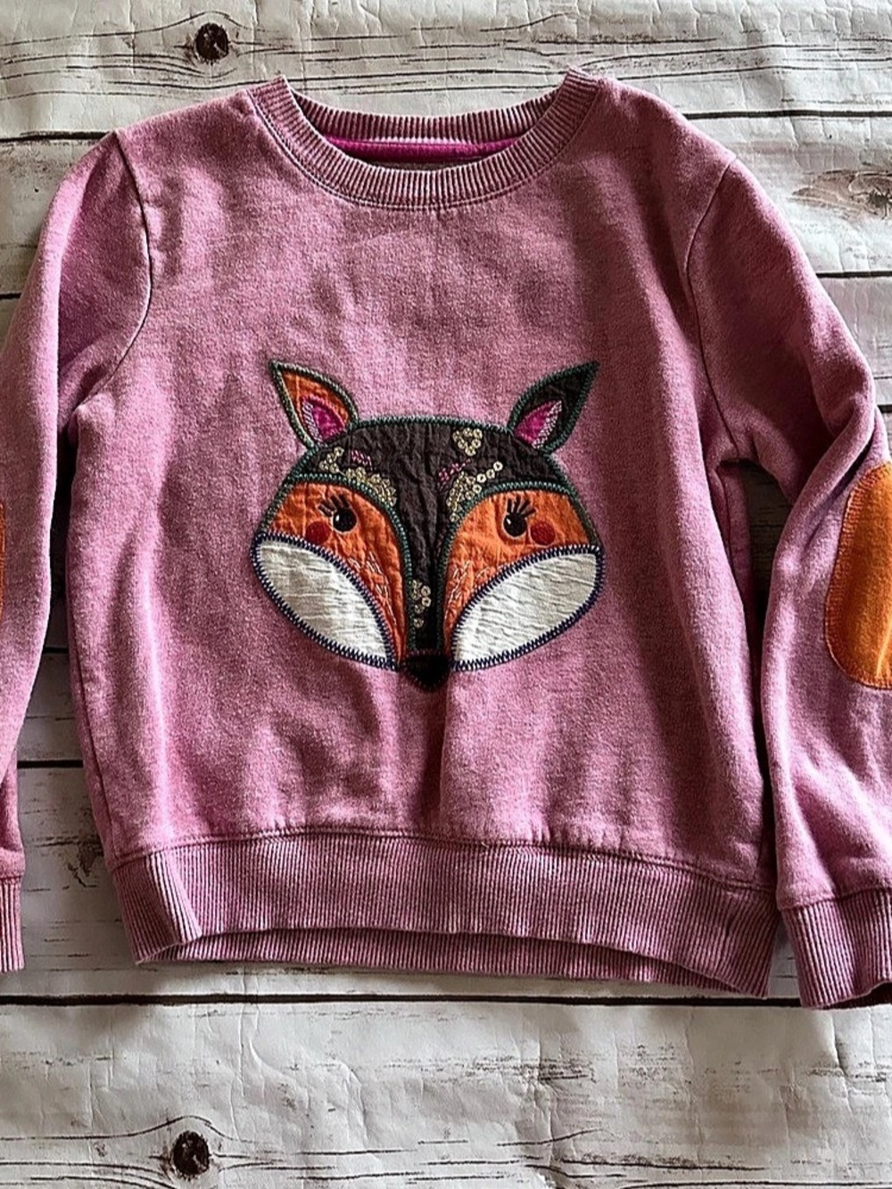 Mini Boden pink fox sweatshirt